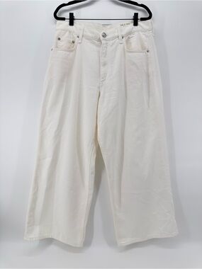 Rag & Bone High Rise Wide Leg Jeans 31 off white baggy